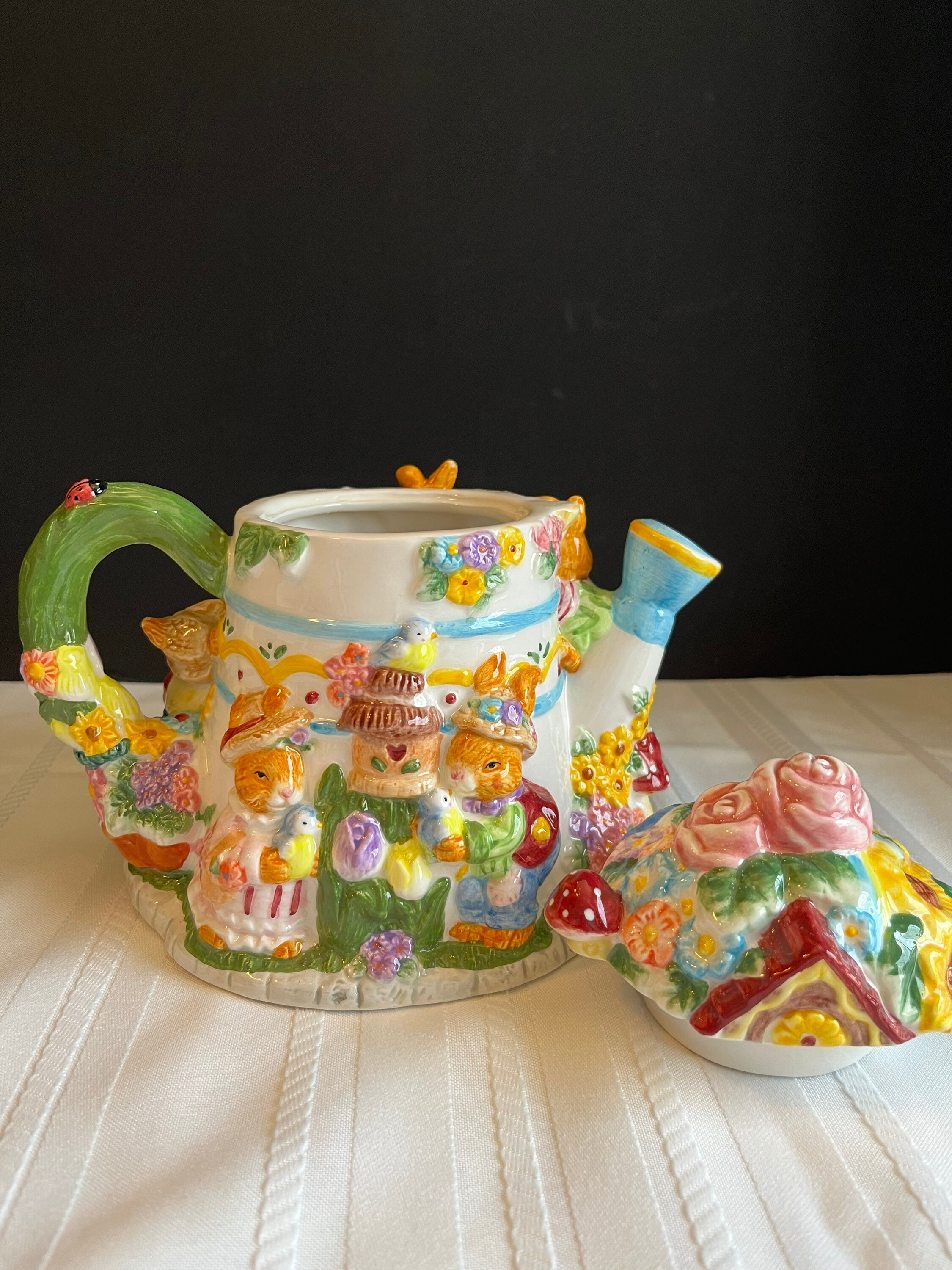 1999 Mercuries Easter Spring Bunny Rabbit Tea Set. Etsy