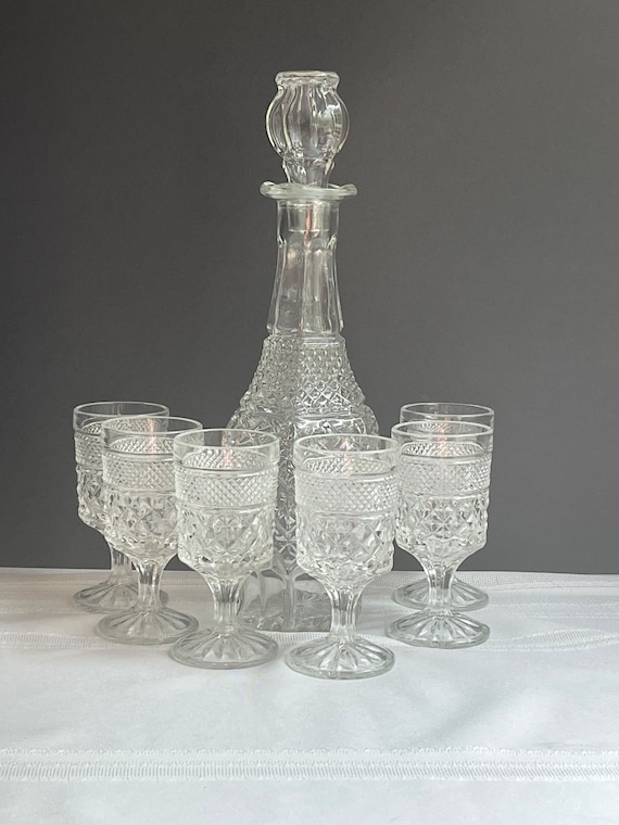 Anchor Hocking Wexford Glass Whiskey or Wine Decanter and Etsy