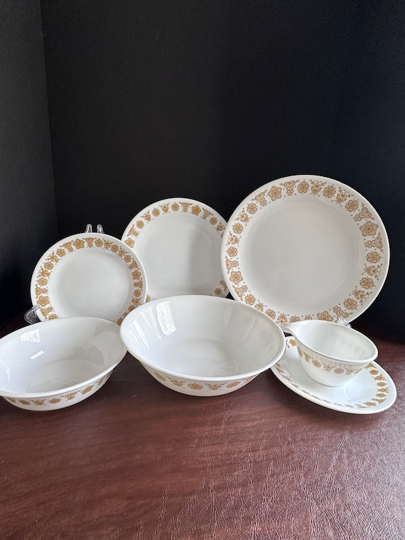 Vintage Corelle by Corning “butterfly Gold” Dinnerware. - Etsy