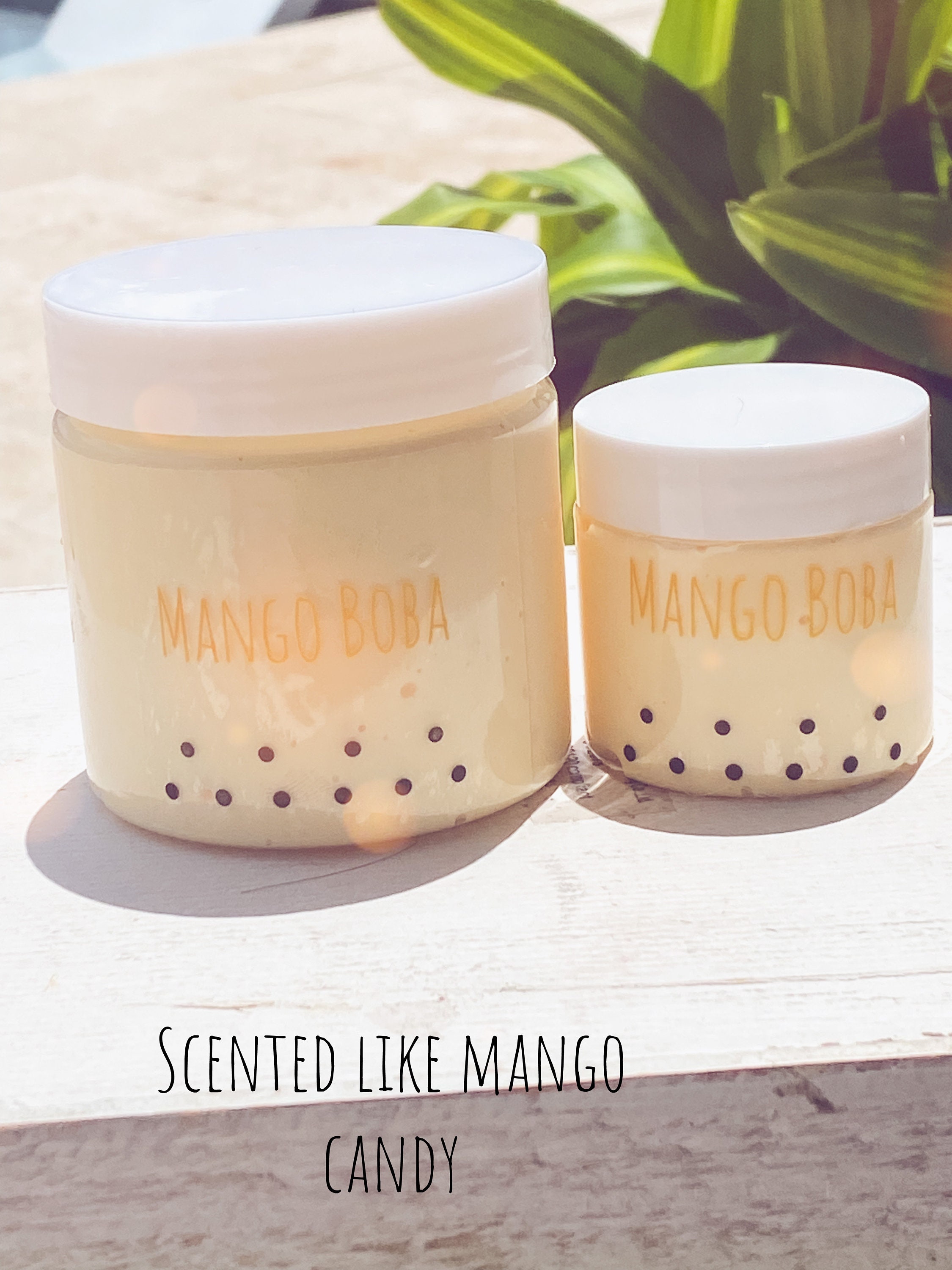 Mango Boba Slime Etsy