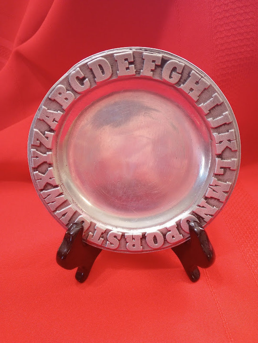 Child's Pewter Plate Etsy