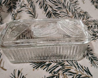 Vintage Glass Refrigerator Box