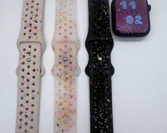 Birthday Cakes Silicone Apple Watch Band: Adjustable iWatch Strap