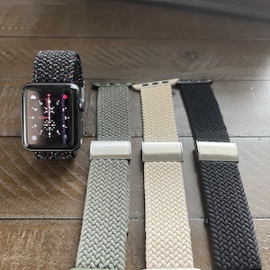 APPLE WATCH STRAPS, Watch Bands, Stretchy Nylon Braided Loop Elastic Straps Band For Apple Watch, Apple Watch Accessories Straps, Gift