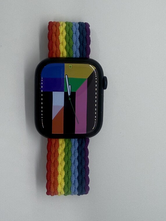 Colorful Stretchy Loop Band for Apple Watch new Amazon.com: Silicone Braided Solo Loop Compatible with Apple  main image 3