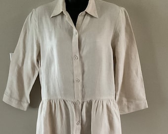 Vintage Lands’End Linen Dress with belt