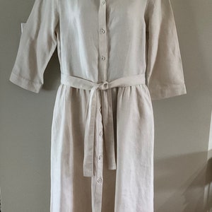 Vintage LandsEnd Linen Dress with belt image 2