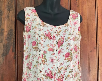 Summery April Cornwell floral print sleeveless dress, Small