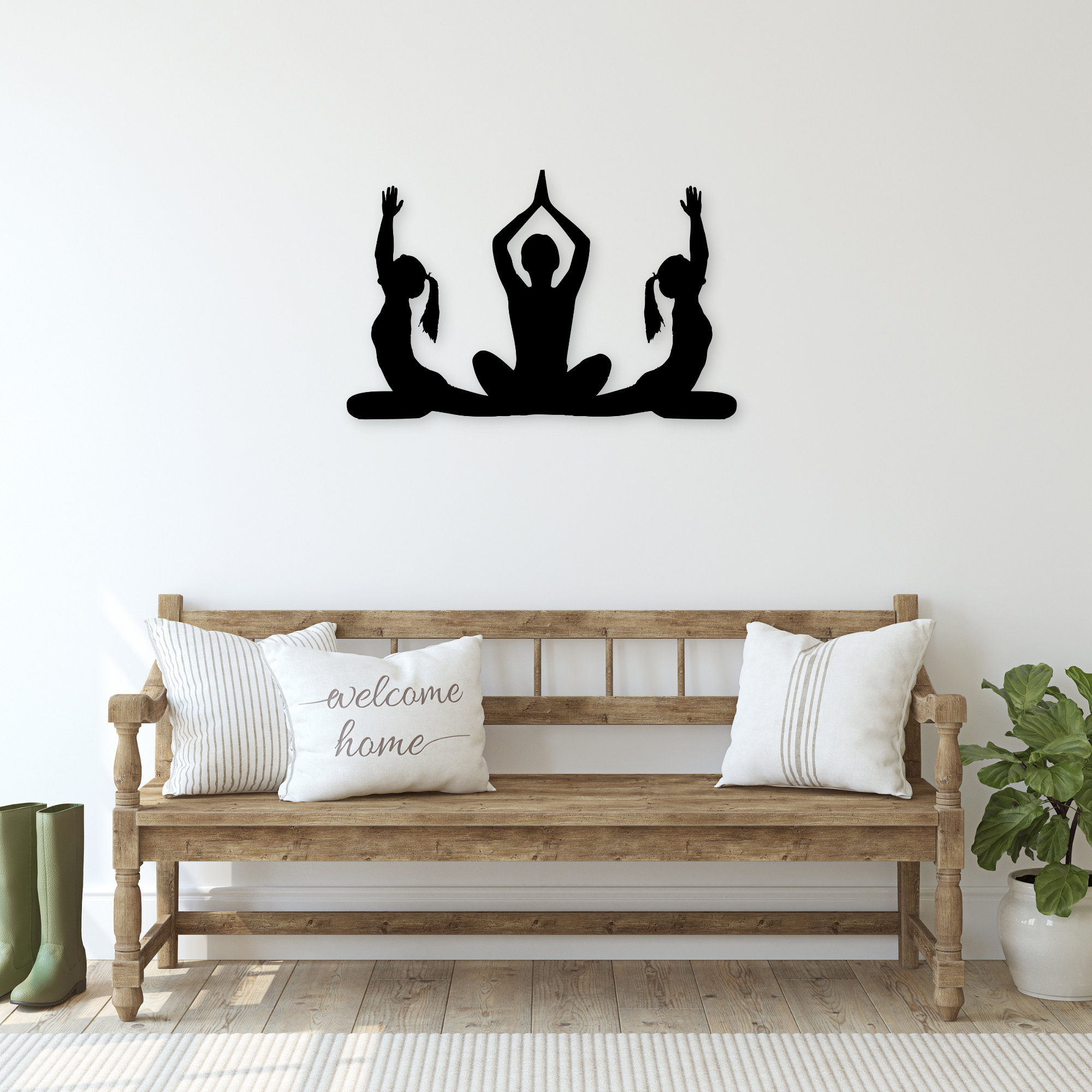 Yoga Pose Metal Wall Art for Yoga Studio Decor Yoga Room Metal Art ...