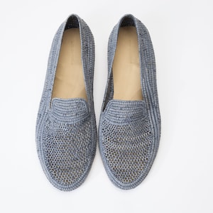 Raffia mesh loafer