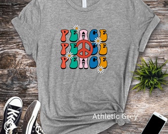 Peace Tshirt | Vintage TShirt | Hippie Tee | Graphic TShirt | Boho TShirt | Retro TShirt | Peace Tee Shirt | Vintage Fashion | Hippie TShirt