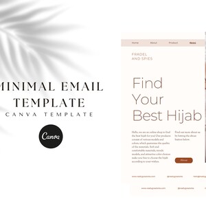 2-Page Customizable Email Layout - Professional Email Template for Canva, Instant Download