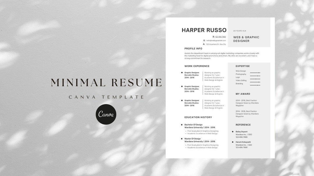 Resume Template Canva Resume Template Canva Sorority Etsy resume-template-canva-resume-template-canva-sorority-etsy