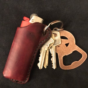 Leather Lighter Sleeve, Handmade Bic Cover Slip – Craft and Lore