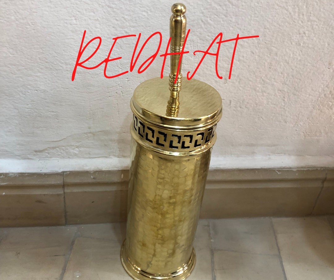 Toilet Brush Holder,made From Natural Brass ,handcrafted Brass Toilet