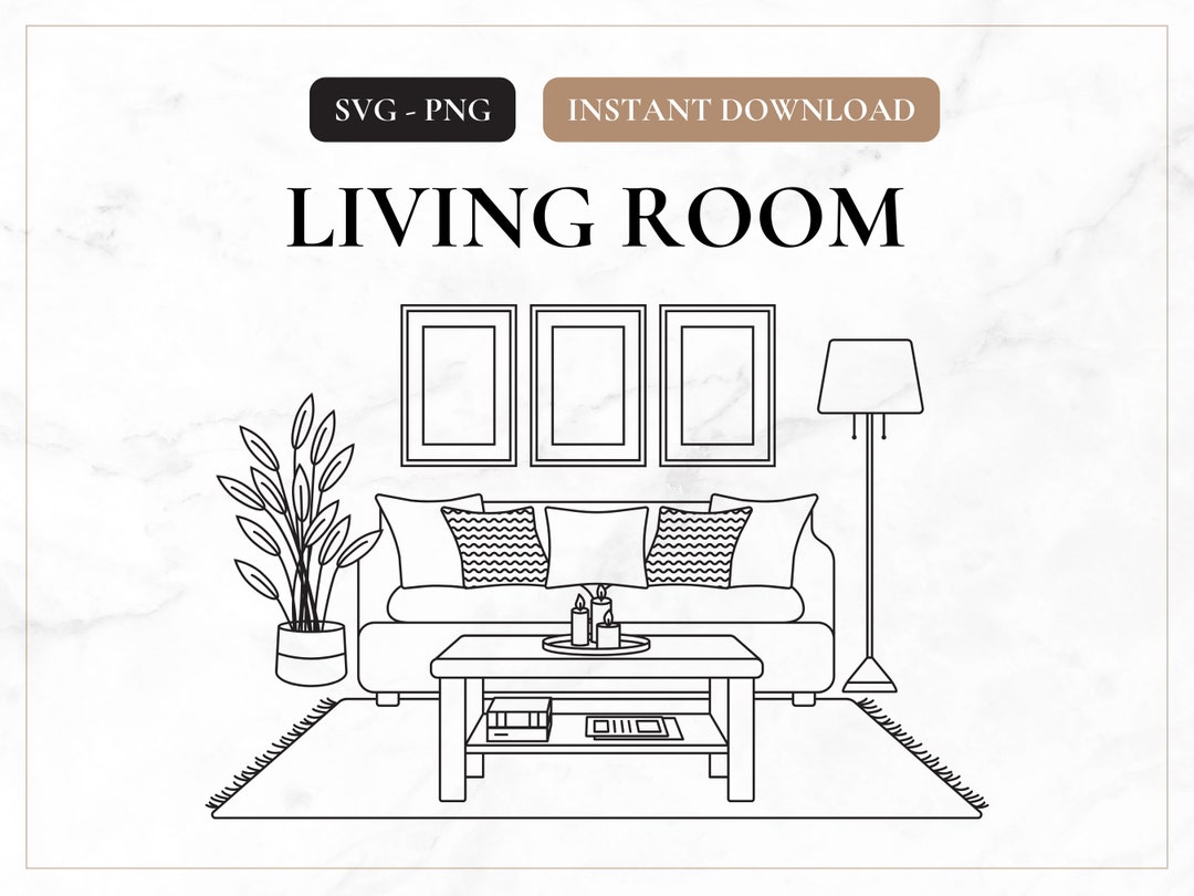 Living Room SVG, PNG - Etsy