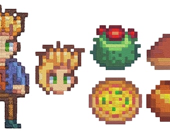 Stardew Valley Sam und Favoriten Maschinenstickerei Designdateien - 2 Größen - Instant Download