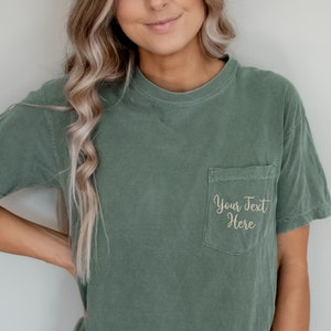 Design comfort colors t shirts with pocket online