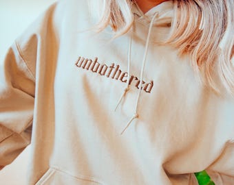 Embroidered Custom Hoodie, Your Text Handmade Sweatshirt, Custom Sweater