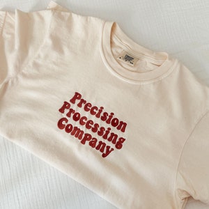 Embroidered Custom Comfort Colors Tee, Custom Your Text Embroidered Ultra Soft Tee, Monochromatic TShirts