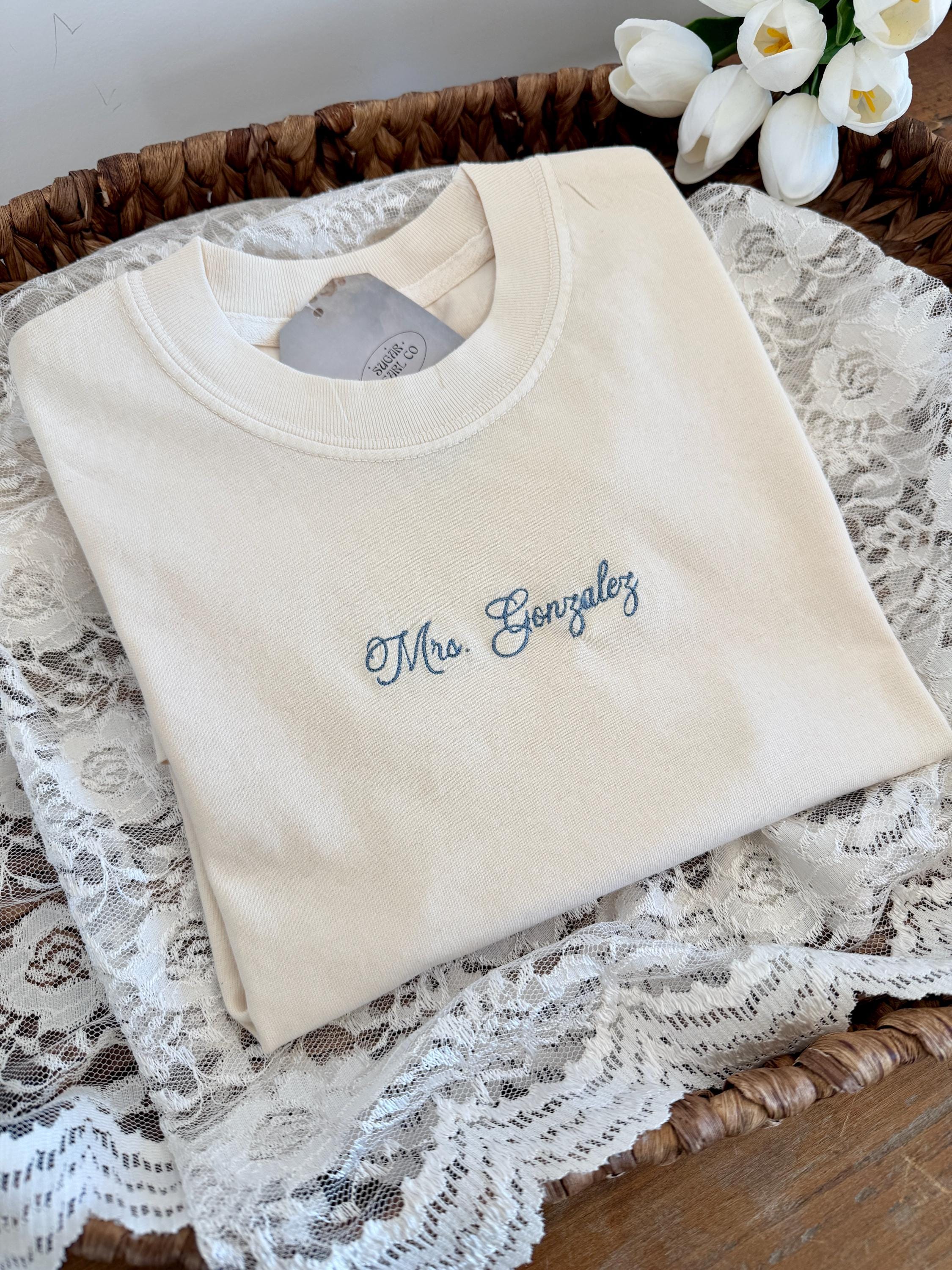 OVY Embroidery Cotton Wide T-shirt 