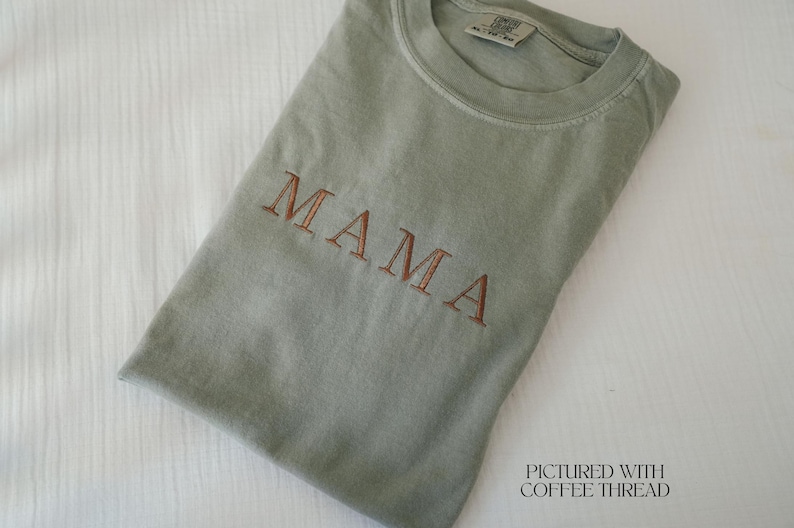 Embroidered Mama Shirt, Minimalistic, Mommy Tee, New Mom T-shirt, Gift for Moms, Mom Gift, Minimalist Mama Tee, Mother's Day Gift Sandstone
