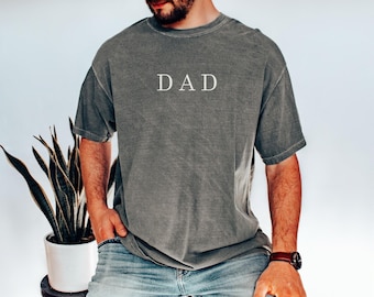 Embroidered Dad Shirt, Minimalistic, Daddy Tee, New Dad T-shirt, Gift for Dads, Dad Gift, Minimalist Dada Tee