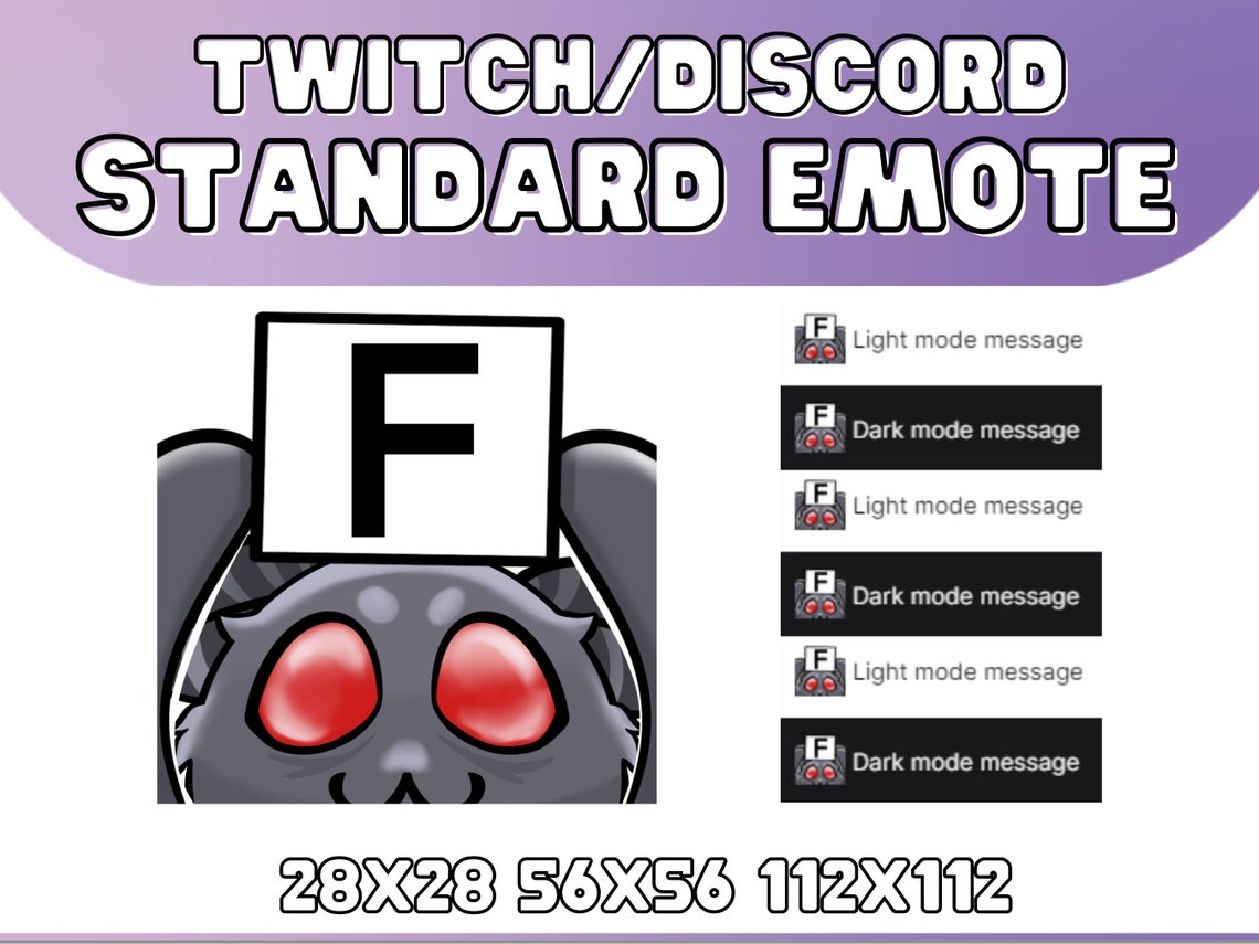 Mothman Fail Emote for Twitch or Discord Funny Cute Animal Emotes for ...