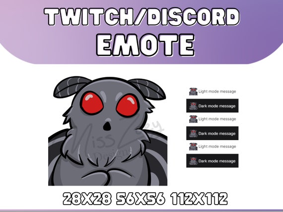 STANDARD Mothman Emote for Twitch or Discord Funny Cute Animal - Etsy STANDARD Mothman Emote for Twitch or Discord Funny Cute Animal - Etsy