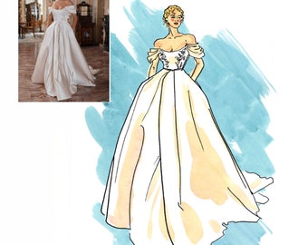 Custom Bridal/Bridesmaid/Prom Illustration