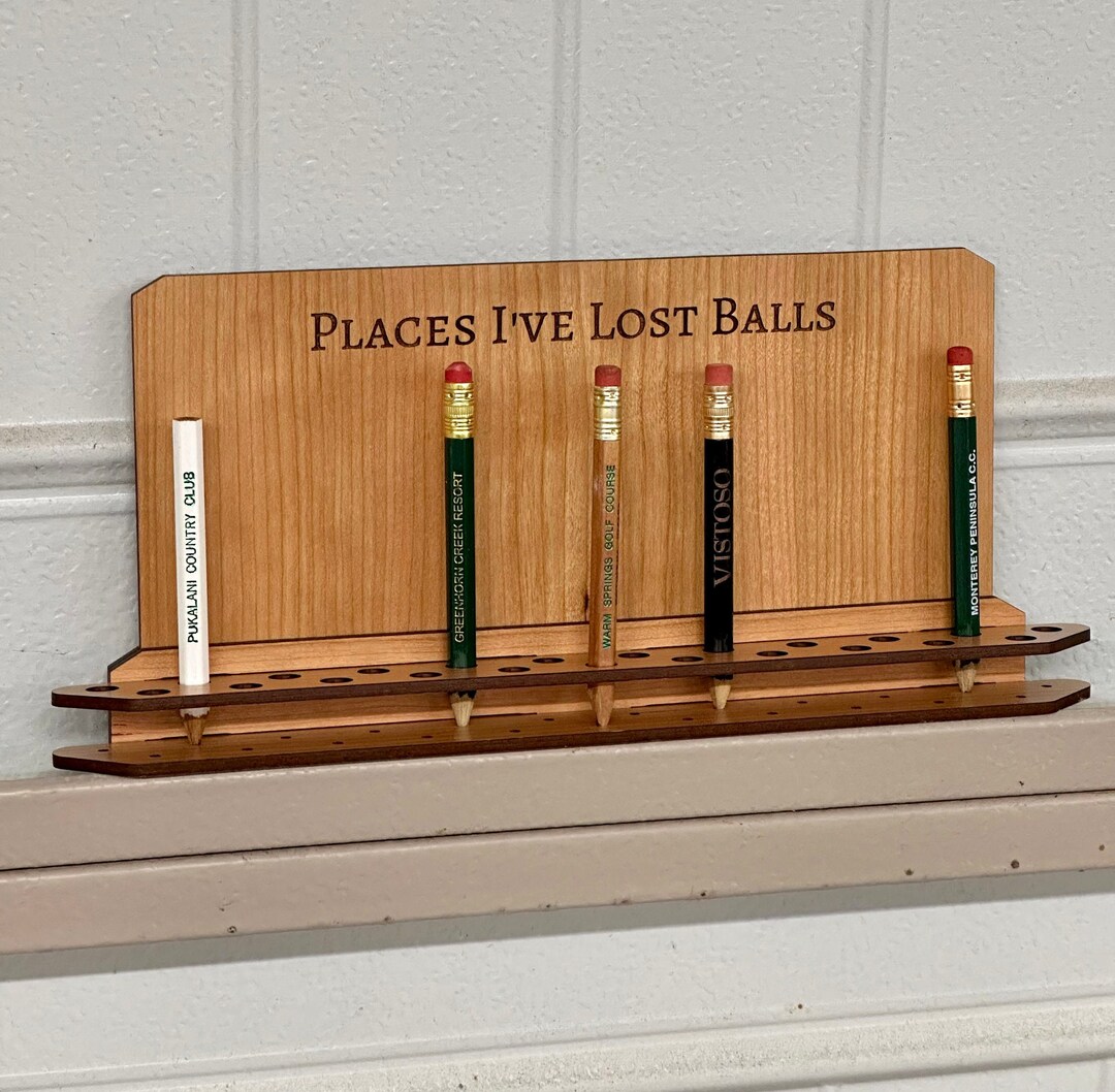 Personalized Desk Golf Pencil Holder, Gift for Dad, Golf Pencil Display for Home Decoration