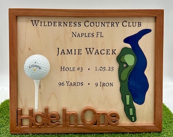 Custom Hole In One Golf Ball Display: Replicated Hole From Any Course