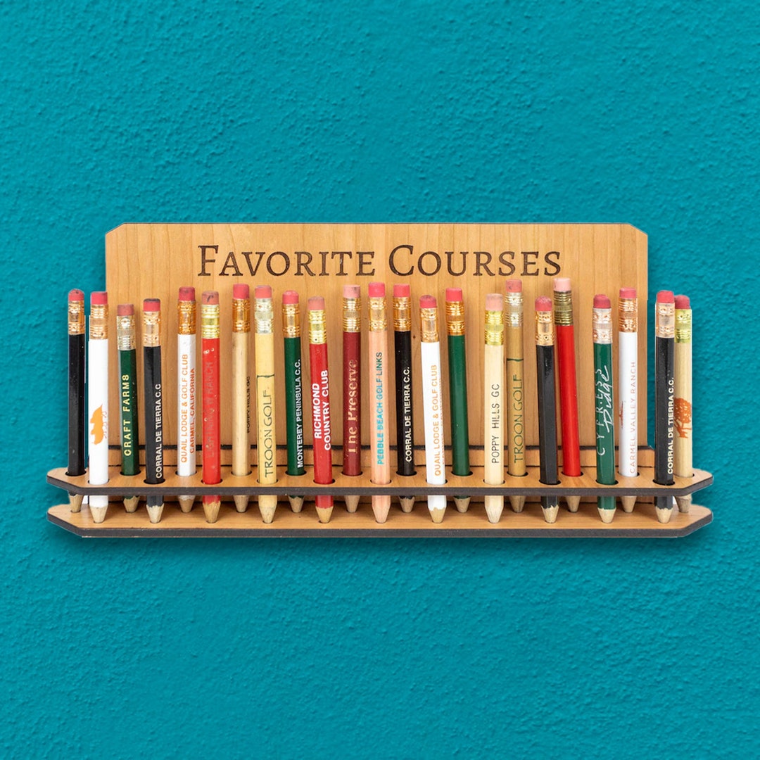 Golf Pencil Holder Golf Pencil Display Gift for Dad Golf Etsy