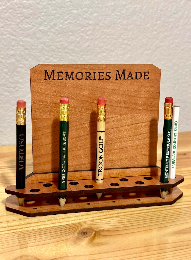 Mini Desk Golf Pencil Holder Golf Pencil Display Gift for Etsy