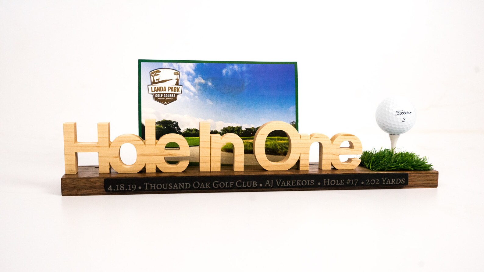 Personalized Hole in One Display Golf Gift Golf Home Decor Sports Gift