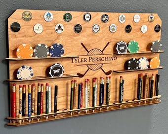 Personalisierter Golfball Marker und Bleistifthalter: Passen Sie ihn an, um Tees zu halten!