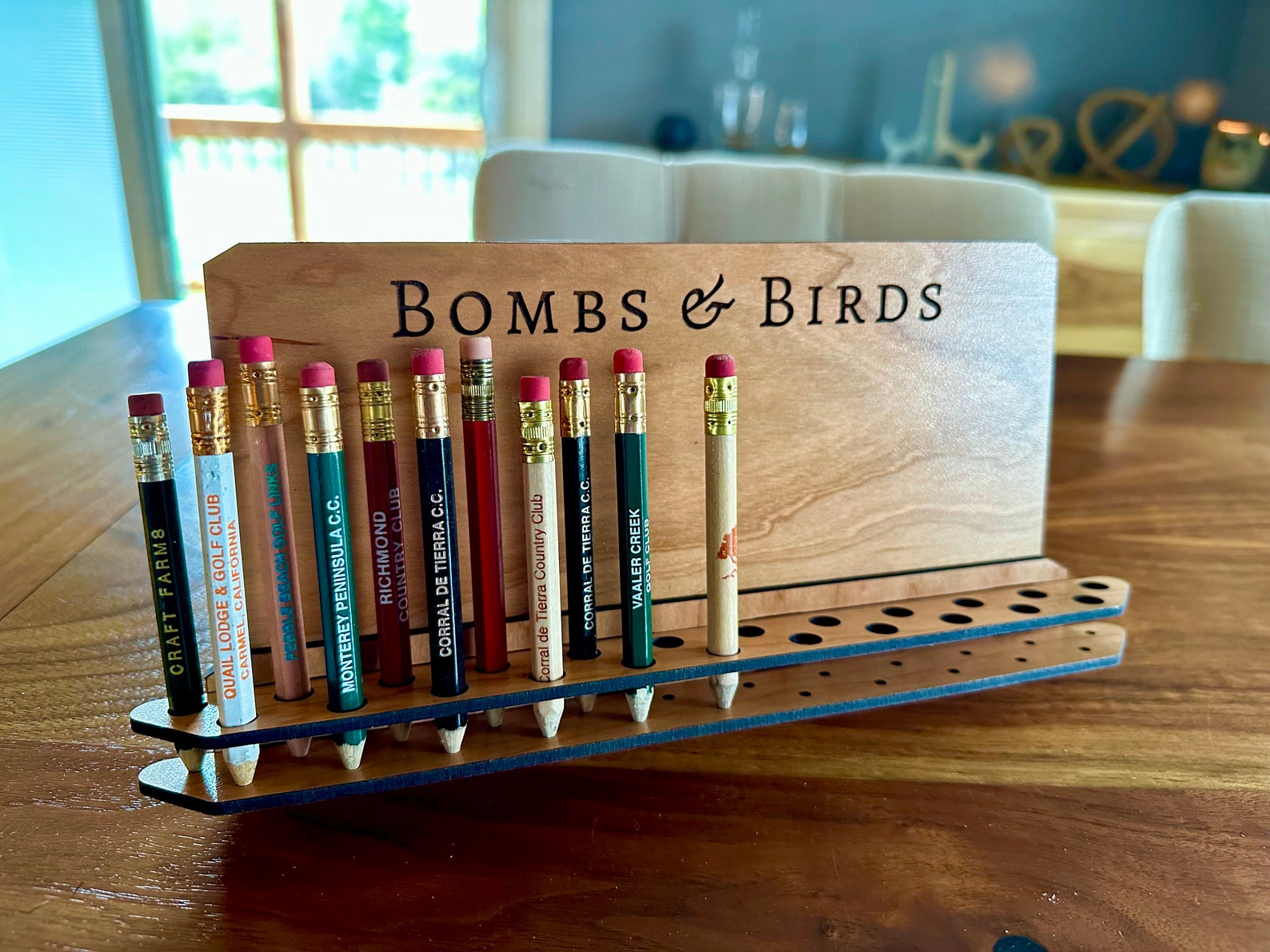 Personalized Desk Golf Pencil Holder Etsy