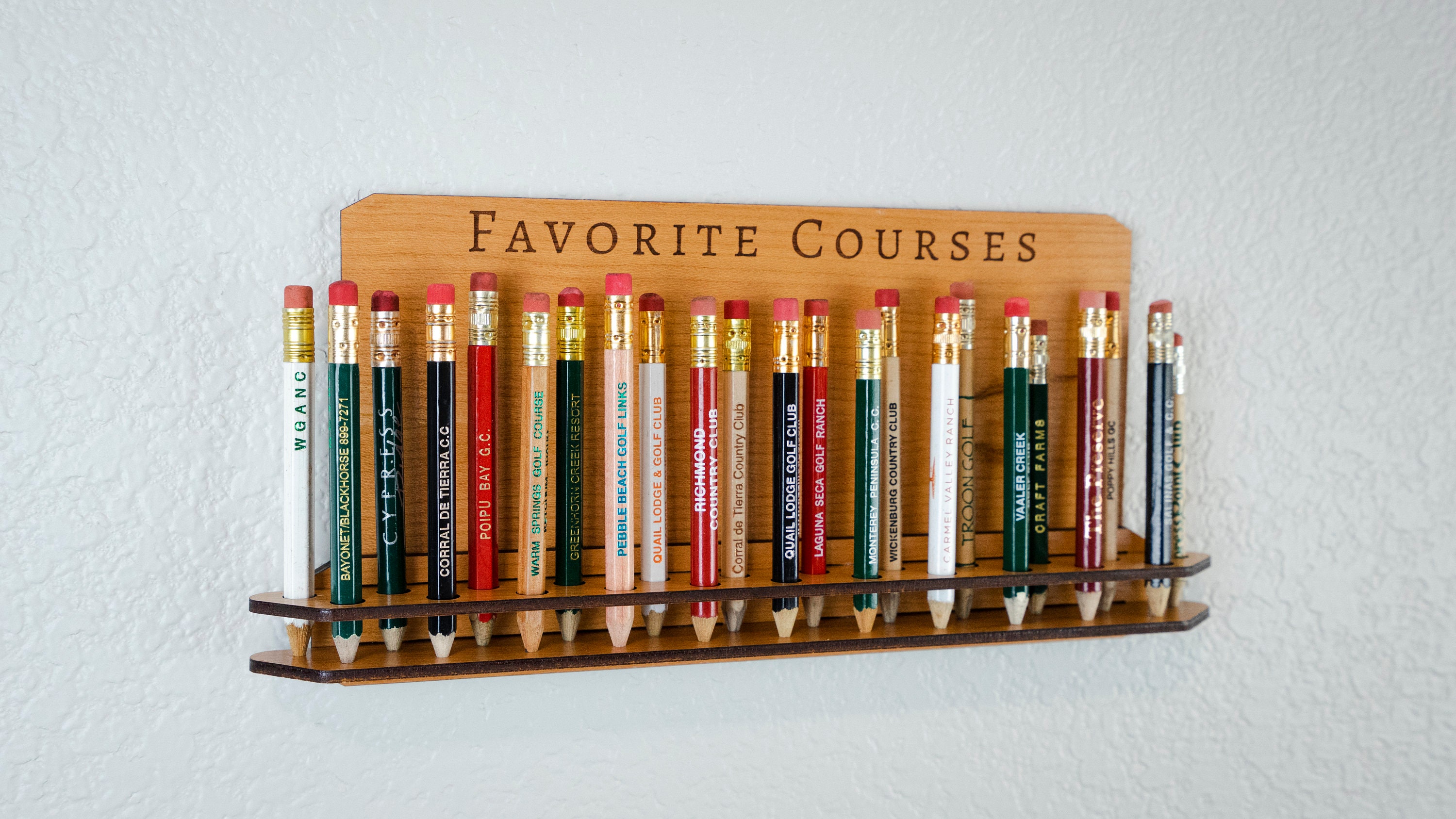 Wall Golf Pencil Holder Golf Pencil Display Gift for Dad Etsy