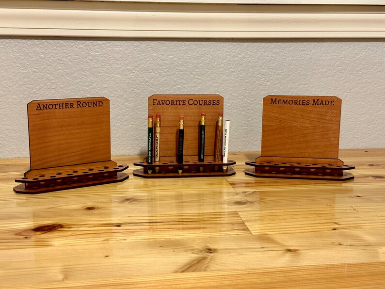 Mini Desk Golf Pencil Holder Etsy