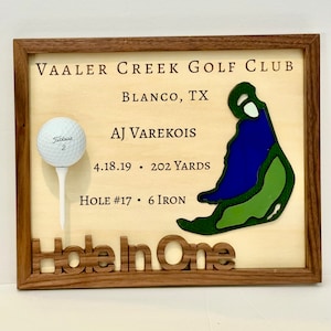 Personalized Hole In One Display Custom Golf Gift Sports Gifts Dad Christmas Gift Personalized Golf Gift Golf Decor and Gifts image 8