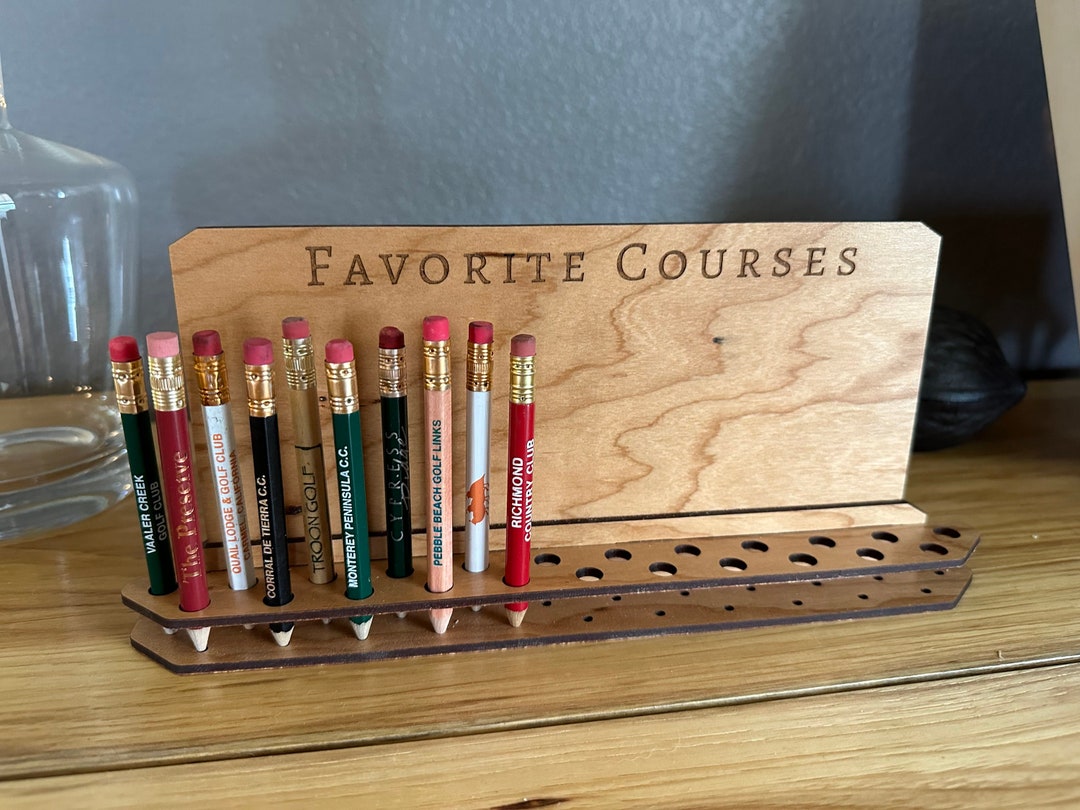 Personalized Desk Golf Pencil Holder, Golf Pencil Display, Gift for Dad