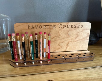 Personalized Desk Golf Pencil Holder, Golf Pencil Display, Gift for Dad, Golf Gifts, Groom Gifts, Personalized Golf Gift, Unique Golf Gifts