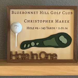 Personalized Hole In One Display Custom Golf Gift Sports Gifts Dad Christmas Gift Personalized Golf Gift Golf Decor and Gifts image 10