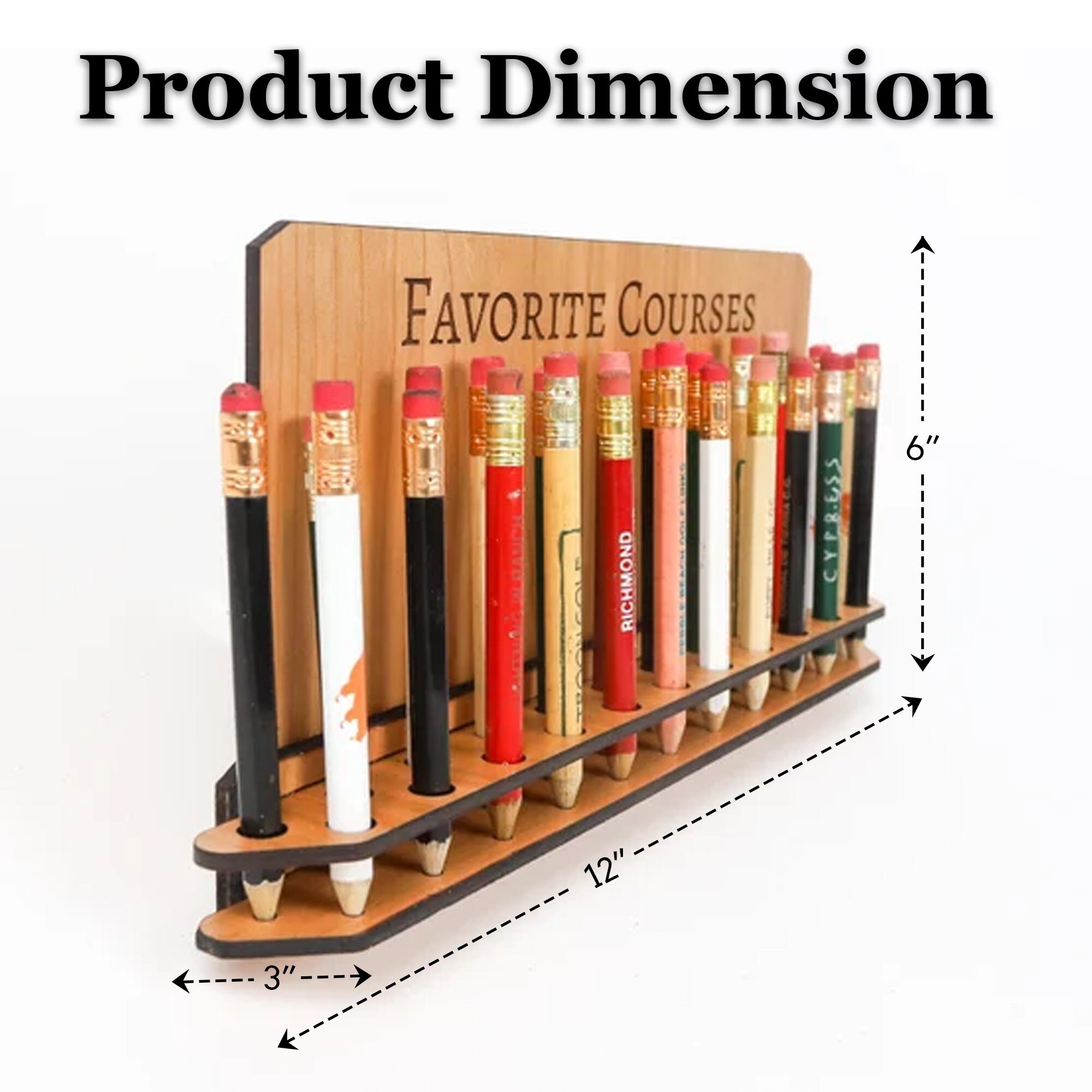 Personalized Desk Golf Pencil Holder Gift for Dad Golf Etsy