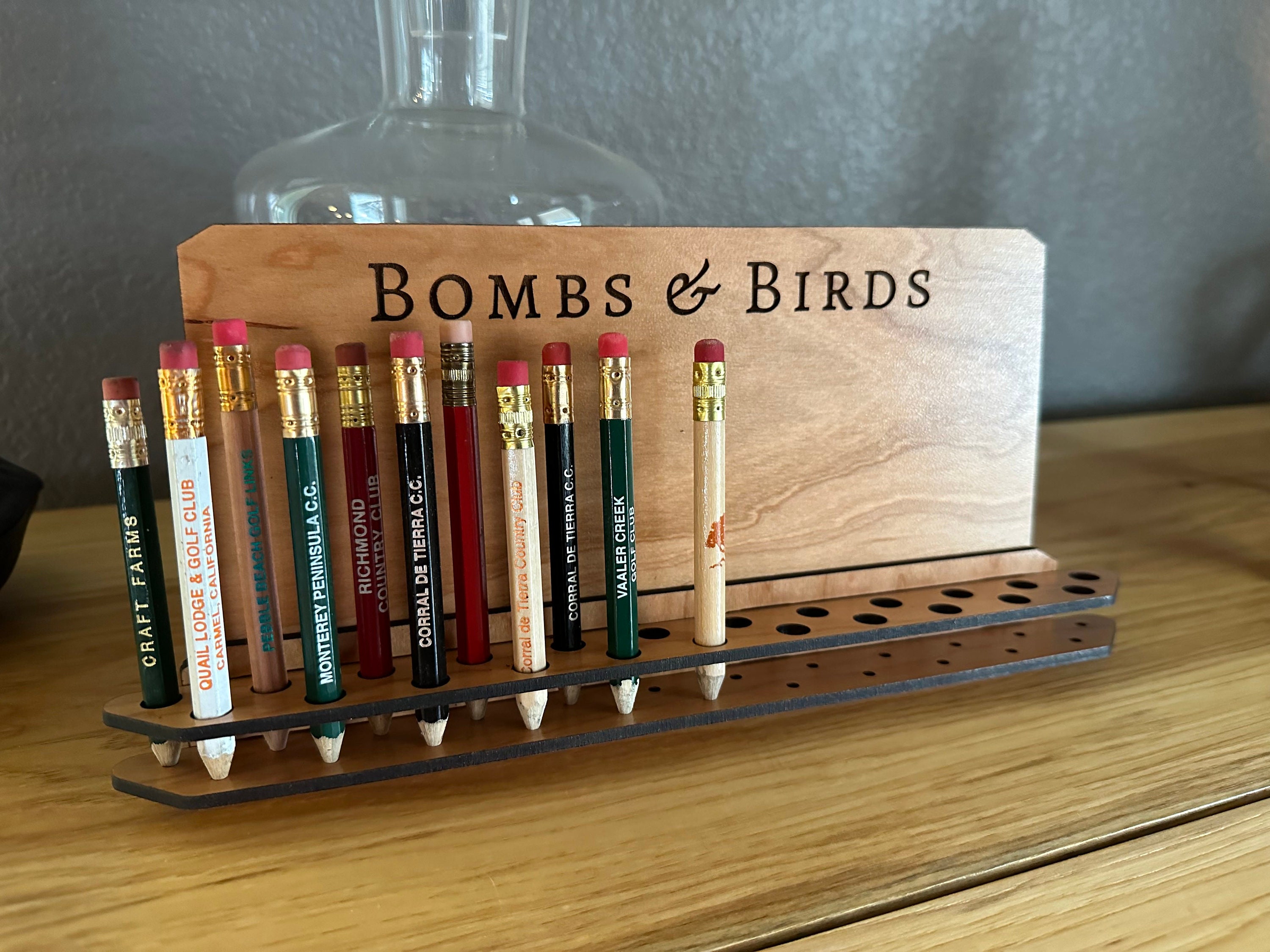 Personalized Desk Golf Pencil Holder Gift for Dad Golf Etsy