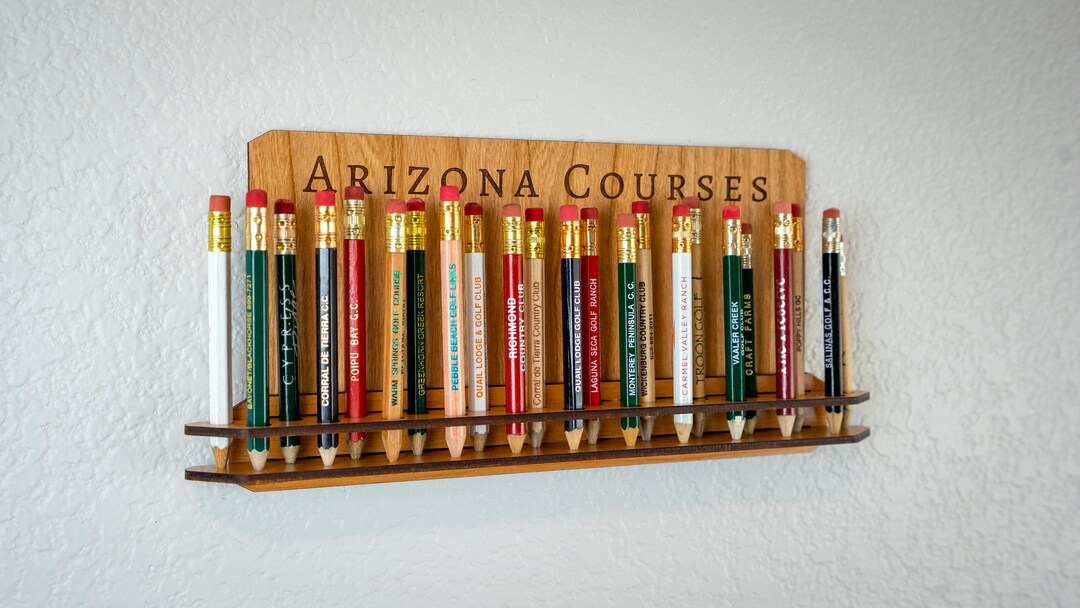 Golf Pencil Holder, Golf Pencil Display, Gift for Dad, Golf Gifts, Groom Gifts, Sports Gifts