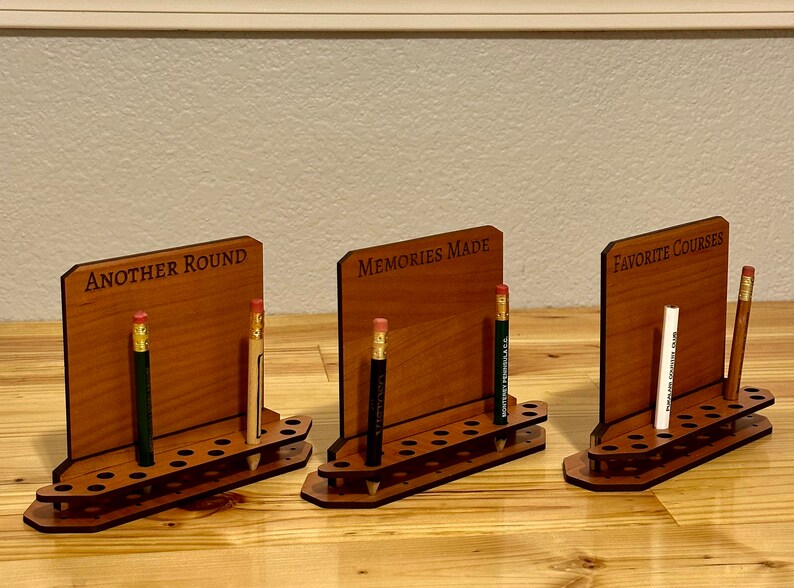 Mini Desk Golf Pencil Holder Etsy