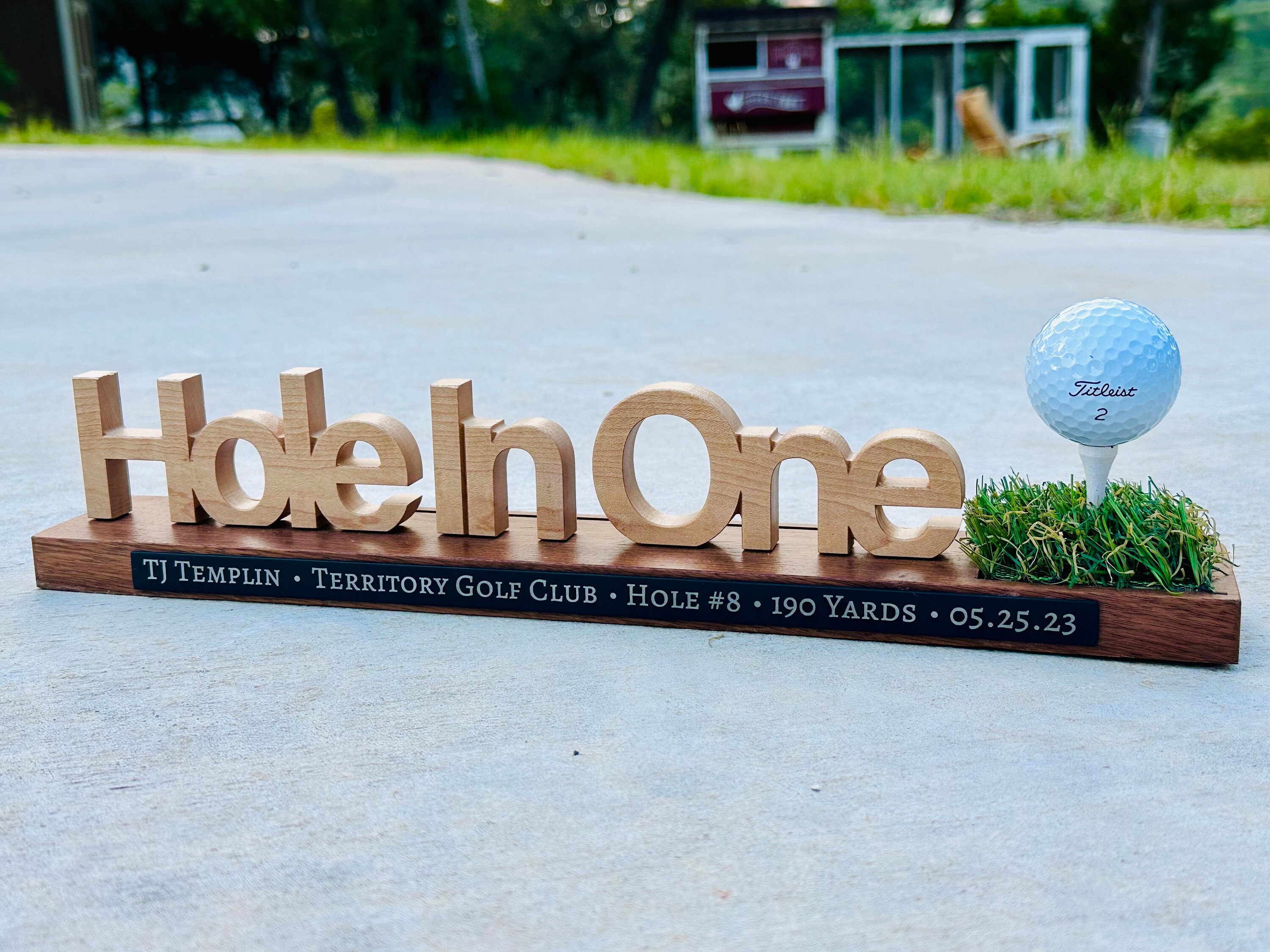 Personalized Hole in One Display Golf Gift Golf Home Decor Sports Gift