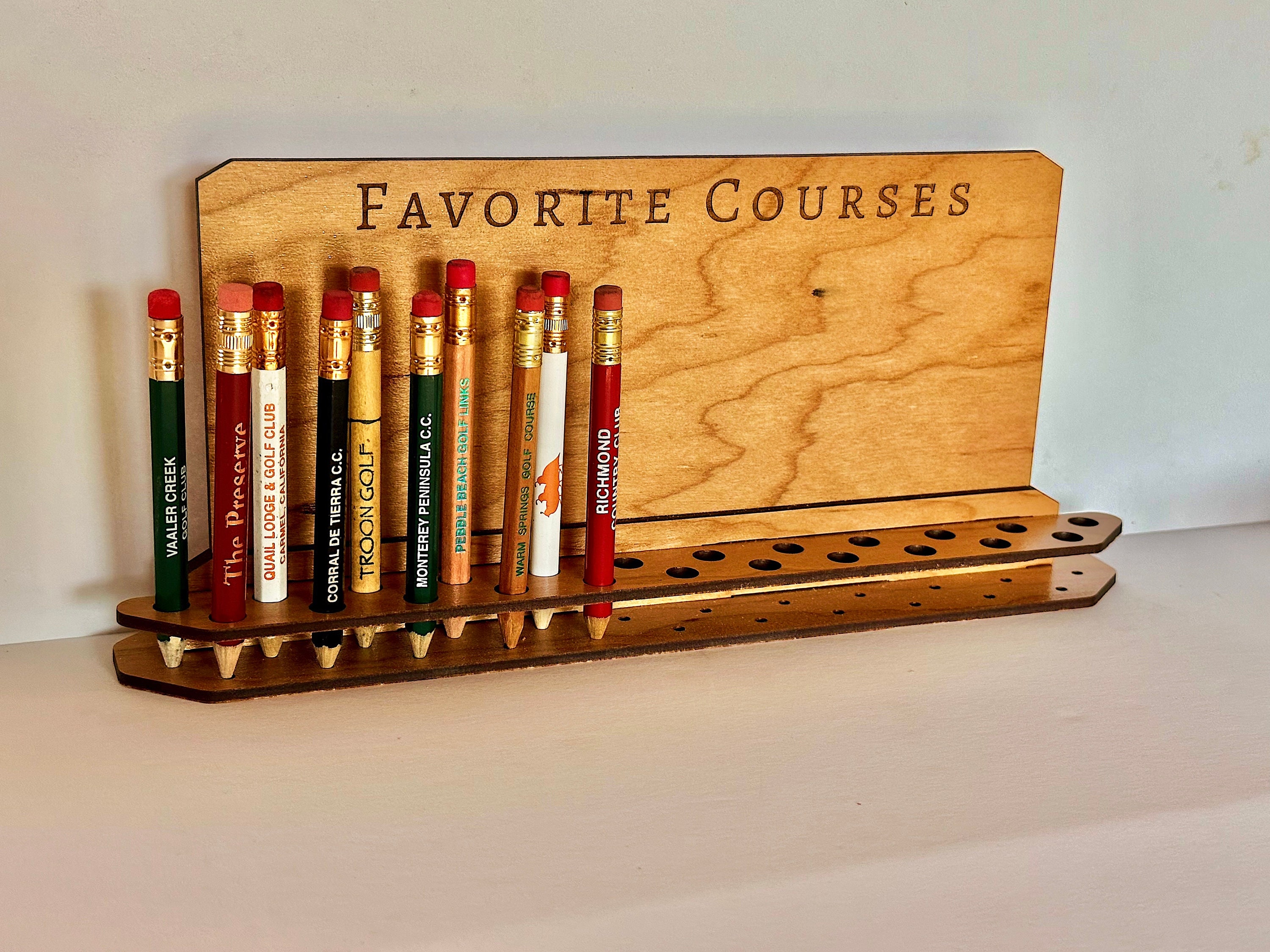 Personalized Desk Golf Pencil Holder Etsy