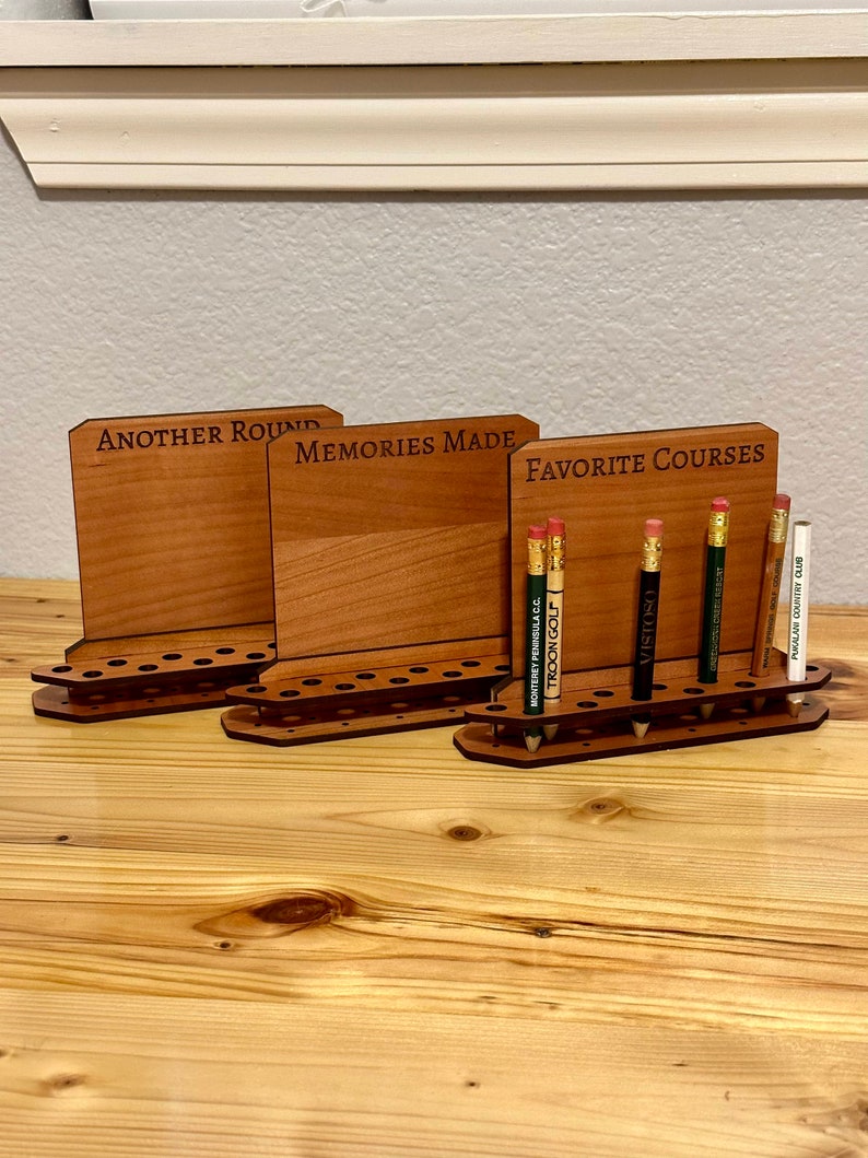 Mini Desk Golf Pencil Holder Etsy